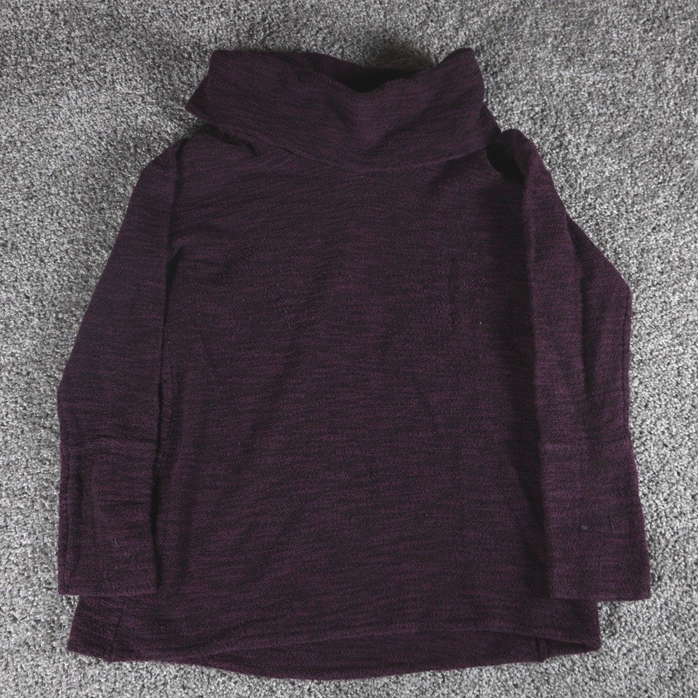 Merona Women's Medium Purple Cowl Neck Pullover Sweater Long‎ Sleeve